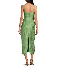 Antonio Melani Campbell Jacquard Sweetheart Neck Sleeveless Midi Dress