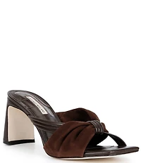 Antonio Melani Cassy Two Toned Leather Dress Slides