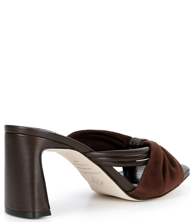 Antonio Melani Cassy Two Toned Leather Dress Slides