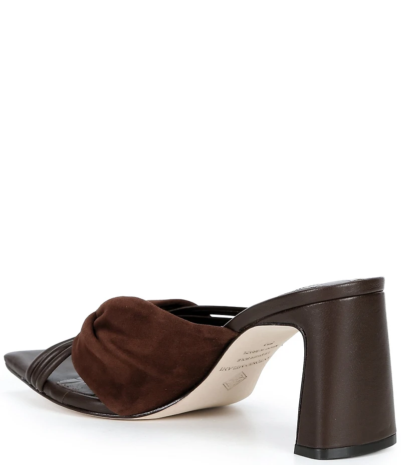 Antonio Melani Cassy Two Toned Leather Dress Slides