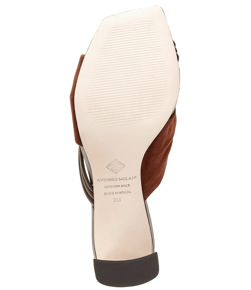 Antonio Melani Cassy Two Toned Leather Dress Slides