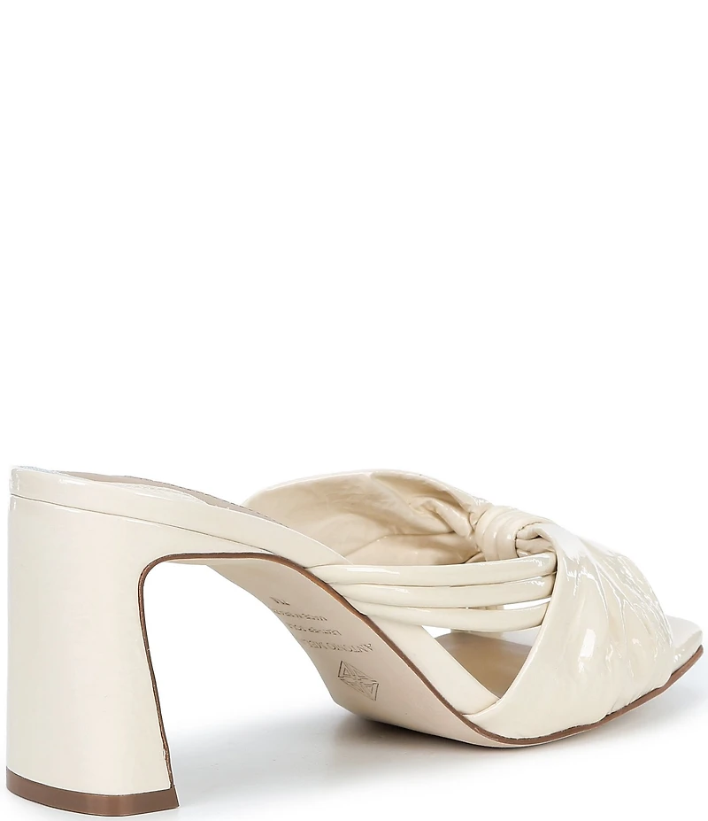 Antonio Melani Cassy Two Toned Leather Knotted Dress Slide Sandals