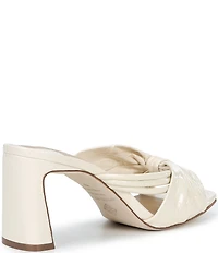 Antonio Melani Cassy Two Toned Leather Knotted Dress Slide Sandals