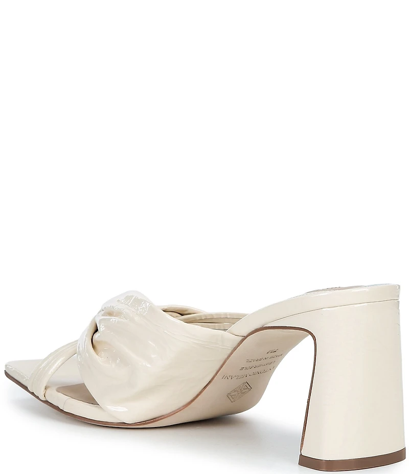 Antonio Melani Cassy Two Toned Leather Knotted Dress Slide Sandals