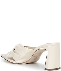 Antonio Melani Cassy Two Toned Leather Knotted Dress Slide Sandals