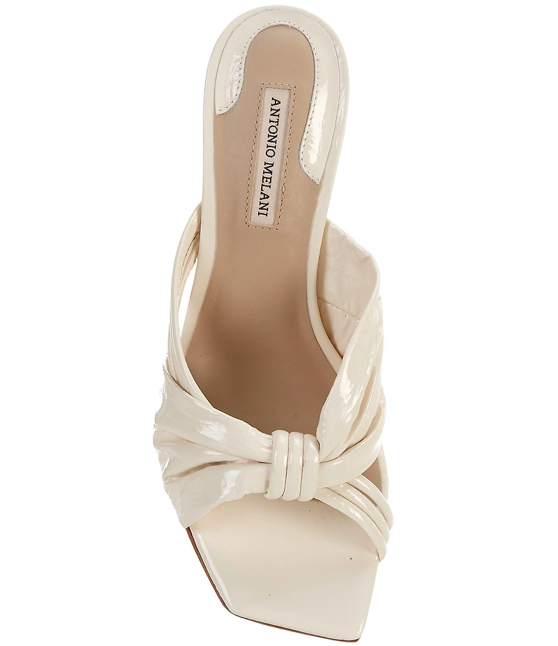 Antonio Melani Cassy Two Toned Leather Knotted Dress Slide Sandals