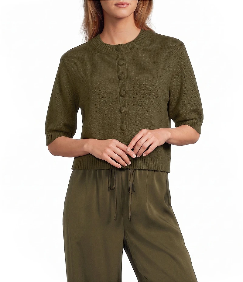 Antonio Melani Cate Button Front Short Sleeve Cardigan