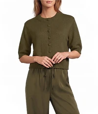 Antonio Melani Cate Button Front Short Sleeve Cardigan