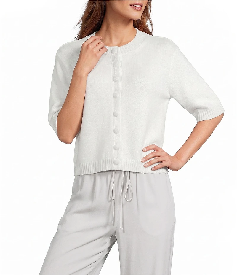 Antonio Melani Cate Button Front Short Sleeve Cardigan