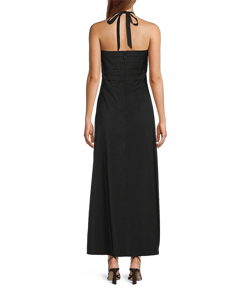Antonio Melani Cecila Button Front A-line Halter Dress