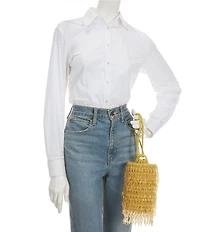 Antonio Melani Chandie Beaded Drawstring Bucket Bag