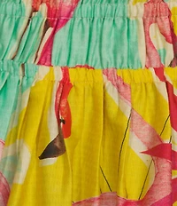 Antonio Melani Chappell Tropical Printed Smocked Babydoll Dress