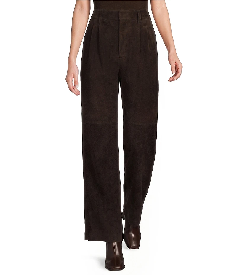 Antonio Melani Charlotte Genuine Suede High Rise Pleated Front Coordinating Trousers
