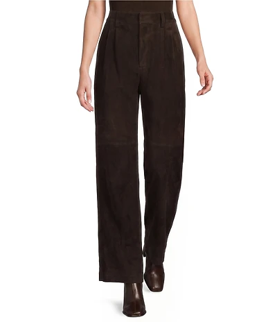 Antonio Melani Charlotte Genuine Suede High Rise Pleated Front Coordinating Trouser