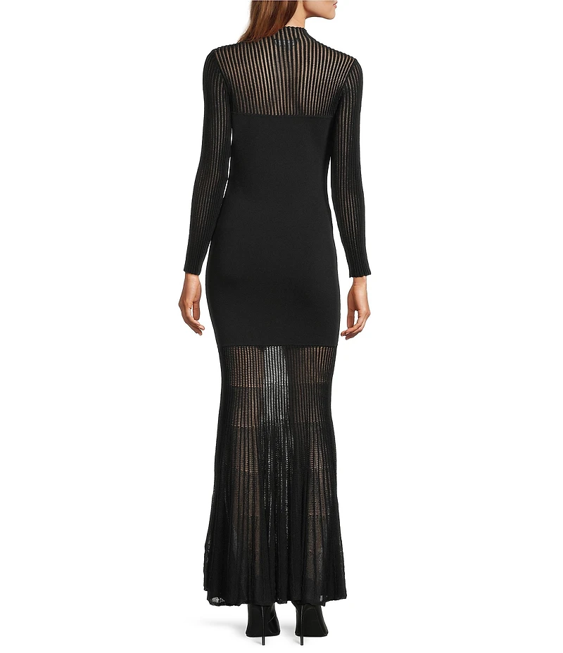 Antonio Melani Chelsea Long Sleeve Mock Neckline Sheath Maxi Dress