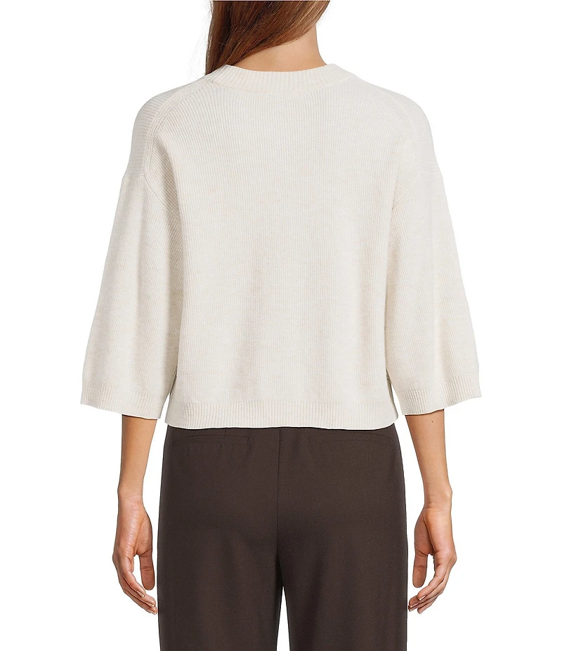 Antonio Melani Chloe Jewel Neckline Short Sleeve Sweater