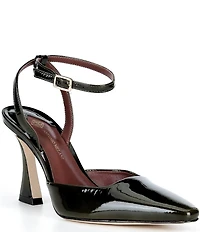 Antonio Melani Cissy Glossy Leather Ankle Wrap Pumps