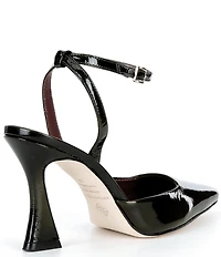 Antonio Melani Cissy Glossy Leather Ankle Wrap Pumps
