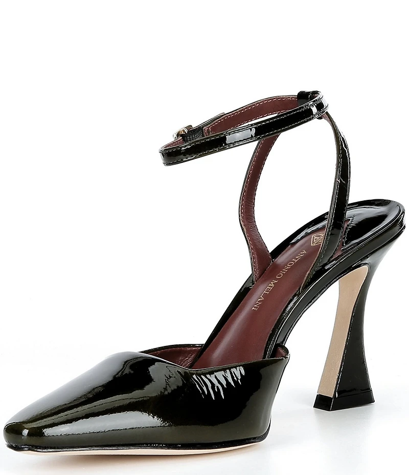 Antonio Melani Cissy Glossy Leather Ankle Wrap Pumps