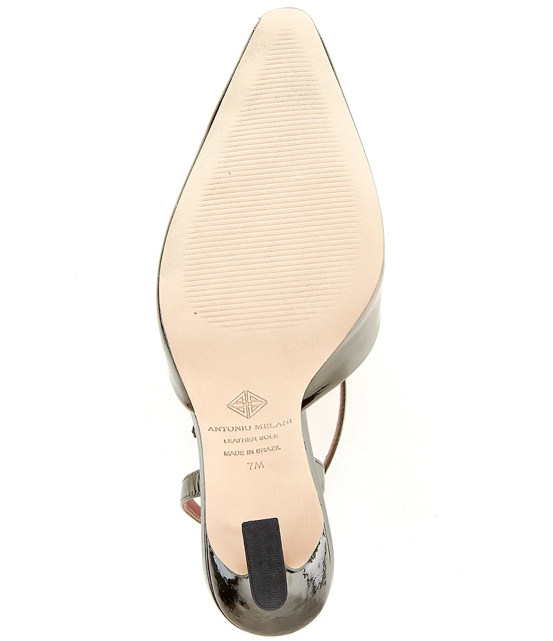 Antonio Melani Cissy Glossy Leather Ankle Wrap Pumps