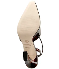 Antonio Melani Cissy Patent Leather Tortoise Ankle Strap Dress Pumps