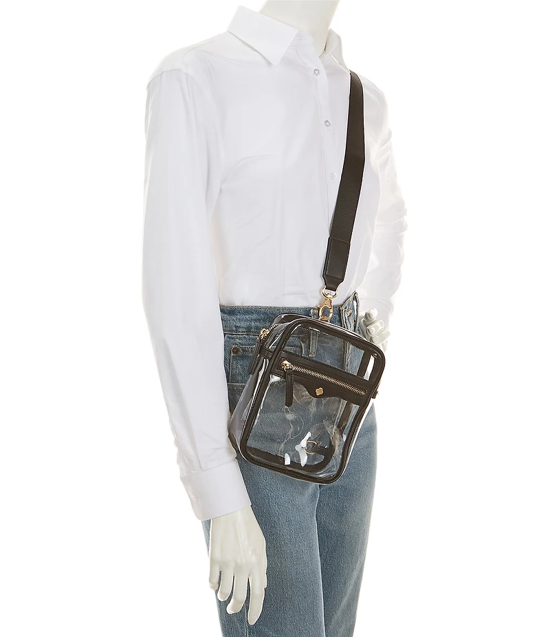 Antonio Melani Clear Contrast Trim Sling Bag