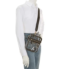 Antonio Melani Clear Contrast Trim Sling Bag