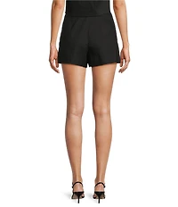 Antonio Melani Coordinating Clena Linen Blend Shell Embellished Flat Front Shorts