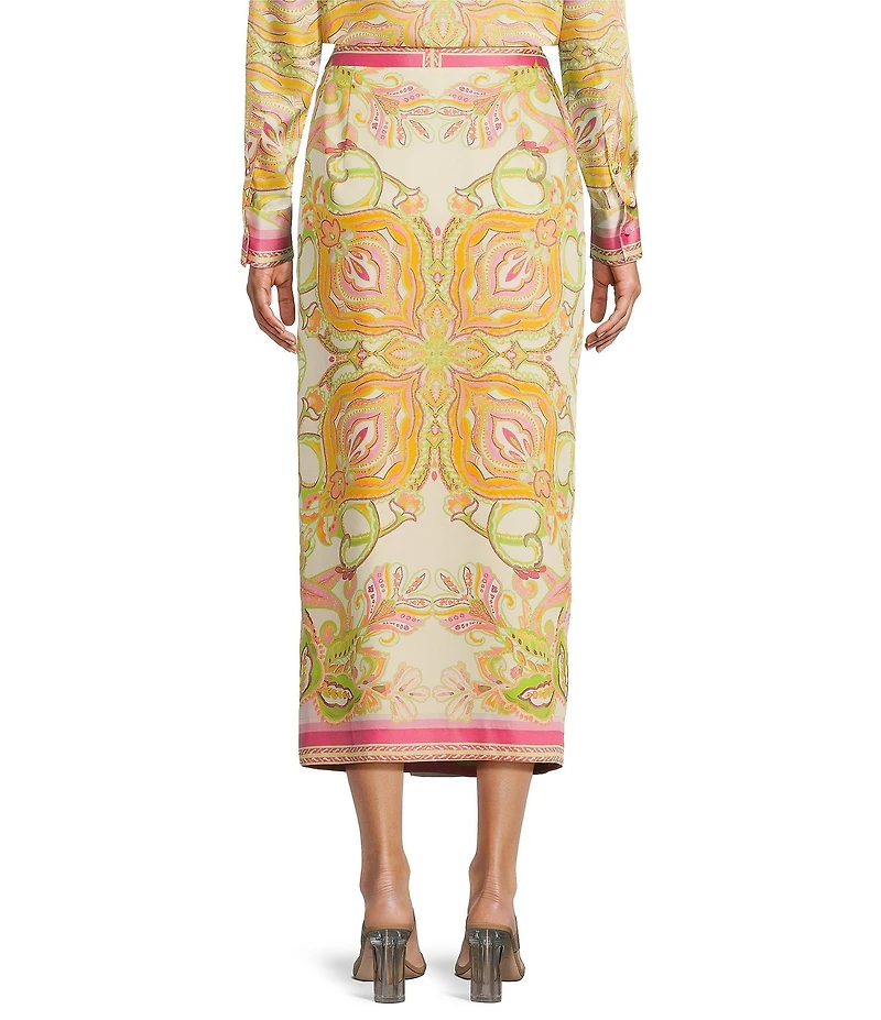 Antonio Melani Clio Satin Printed Wrap Coordinating Skirt