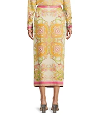 Antonio Melani Clio Satin Printed Wrap Coordinating Skirt