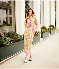 Antonio Melani Clio Satin Printed Wrap Coordinating Skirt