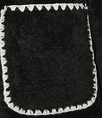 Antonio Melani Collared Long Sleeve Contrast Stitching Shearling Teddy Jacket