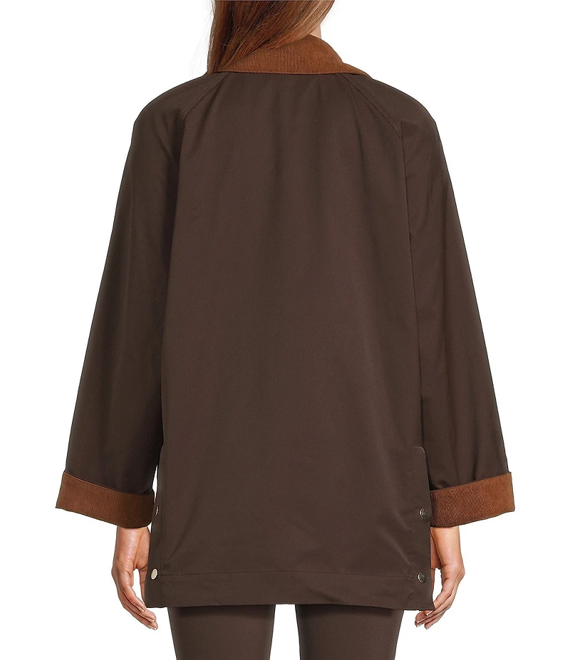 Antonio Melani Collared Long Sleeve Zip Front Chore Jacket