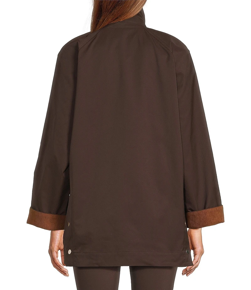 Antonio Melani Collared Long Sleeve Zip Front Chore Jacket