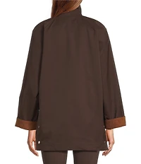 Antonio Melani Collared Long Sleeve Zip Front Chore Jacket