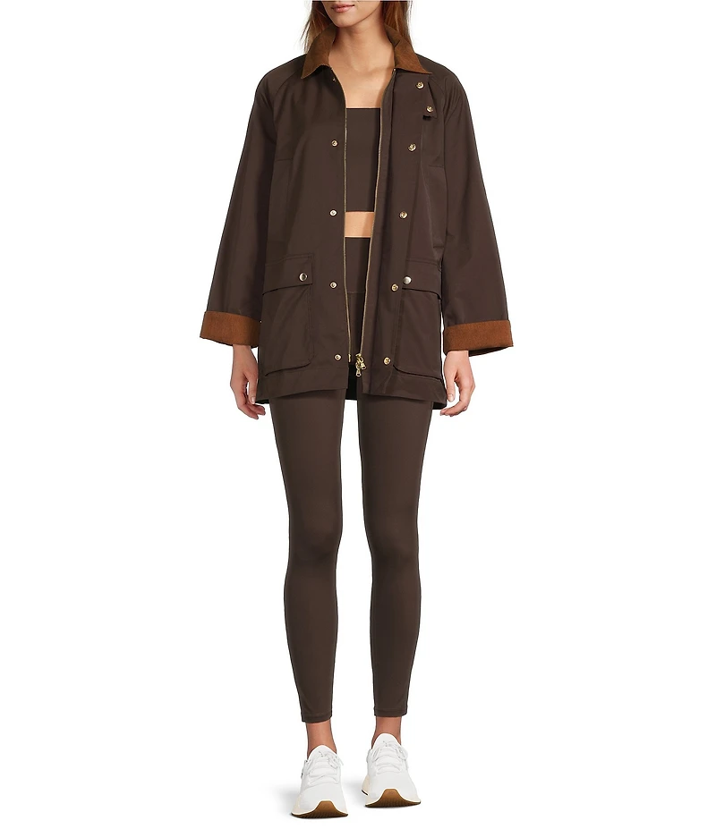 Antonio Melani Collared Long Sleeve Zip Front Chore Jacket