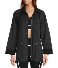 Antonio Melani Collared Long Sleeve Zip Front Chore Jacket