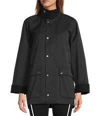 Antonio Melani Collared Long Sleeve Zip Front Chore Jacket