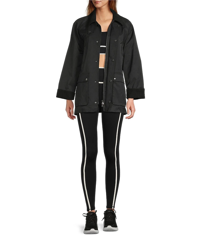 Antonio Melani Collared Long Sleeve Zip Front Chore Jacket