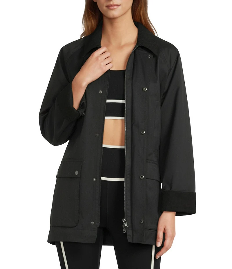 Antonio Melani Collared Long Sleeve Zip Front Chore Jacket