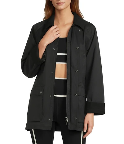 Antonio Melani Collared Long Sleeve Zip Front Chore Jacket