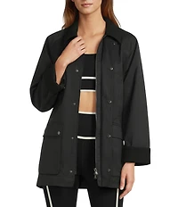 Antonio Melani Collared Long Sleeve Zip Front Chore Jacket