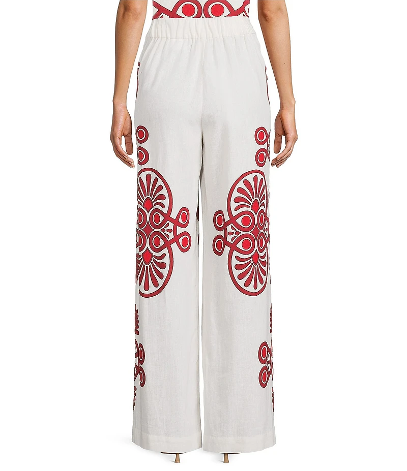 Antonio Melani Collins Printed Linen Blend Coordinating Pants