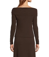 Antonio Melani Connie Cashmere Off-The-Shoulder Long Sleeve Coordinating Sweater