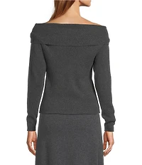 Antonio Melani Connie Cashmere Off-The-Shoulder Long Sleeve Coordinating Sweater