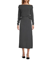 Antonio Melani Connie Cashmere Off-The-Shoulder Long Sleeve Coordinating Sweater
