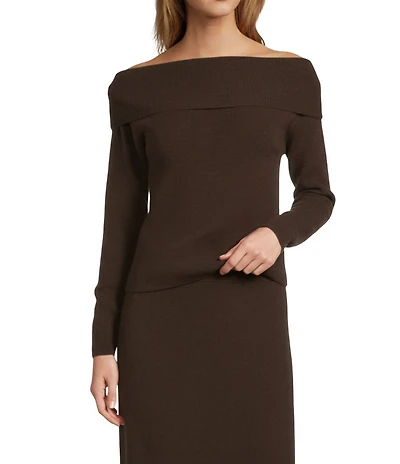 Antonio Melani Connie Cashmere Off-The-Shoulder Long Sleeve Coordinating Sweater