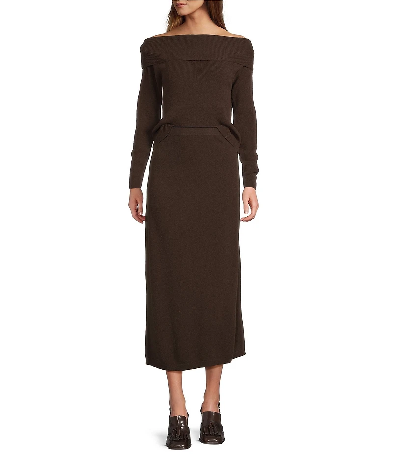 Antonio Melani Connie Cashmere Pull-On Coordinating Midi Skirt