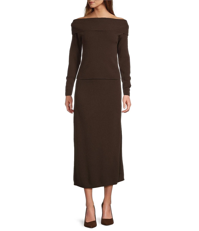 Antonio Melani Connie Cashmere Pull-On Coordinating Midi Skirt