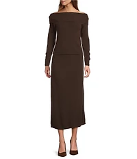 Antonio Melani Connie Cashmere Pull-On Coordinating Midi Skirt